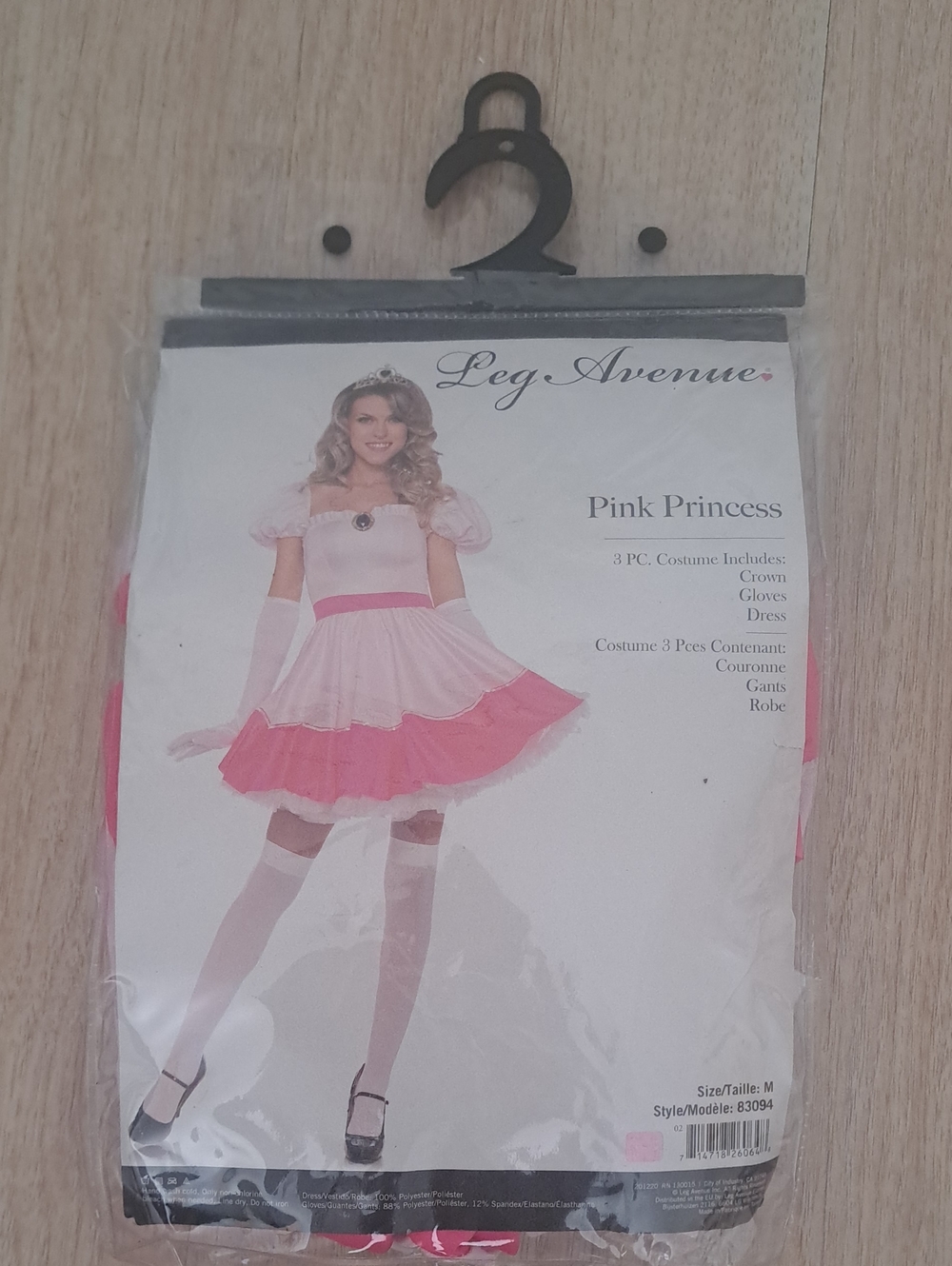 Leg Avenue Pink Two-Tone Princess Dress with Jewel Accent - Picture 3 of 6